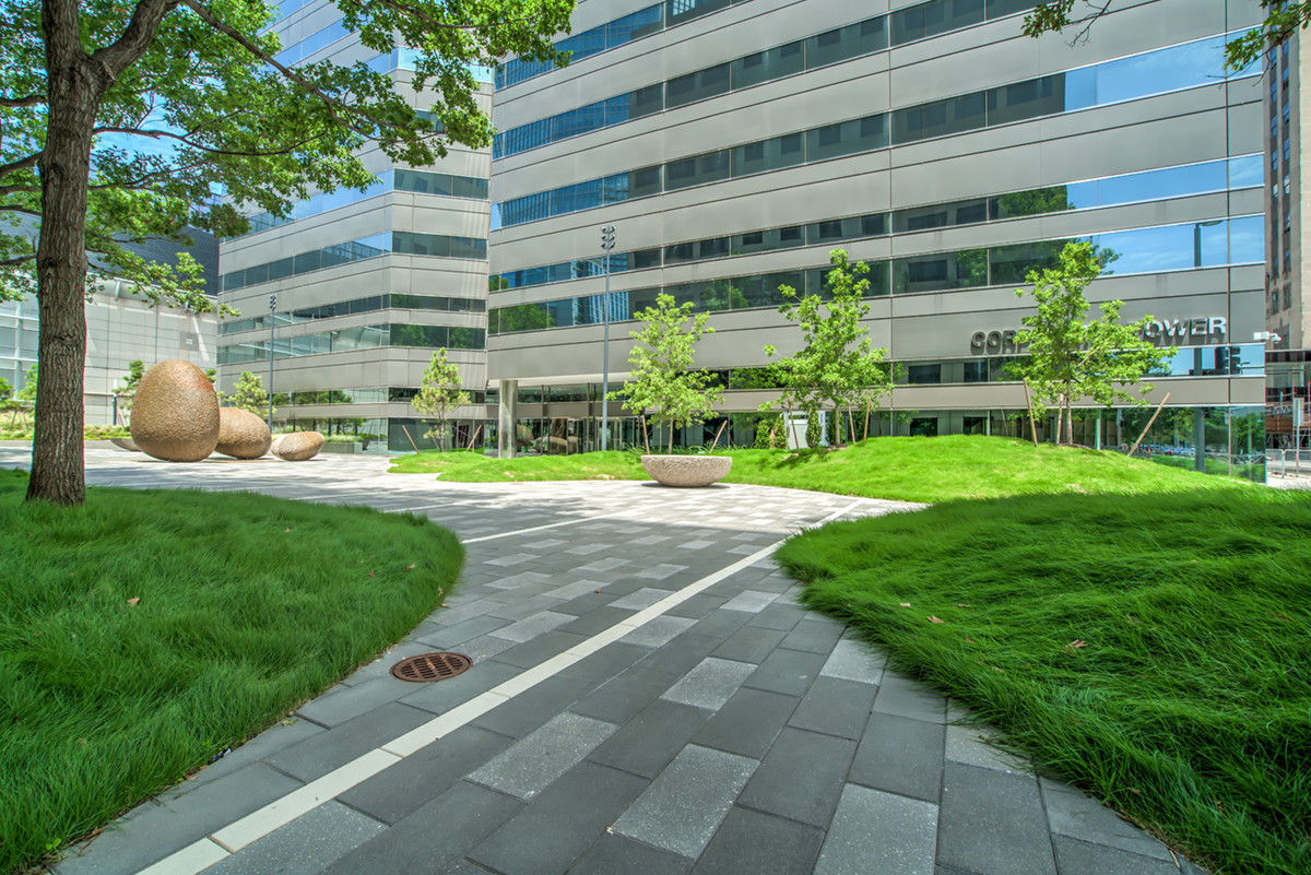 Courtyard at the exterior of Corporate Tower OKC